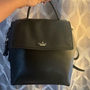 Kate Spade New York Somerville Road Megyn Backpack Tote Black Leather